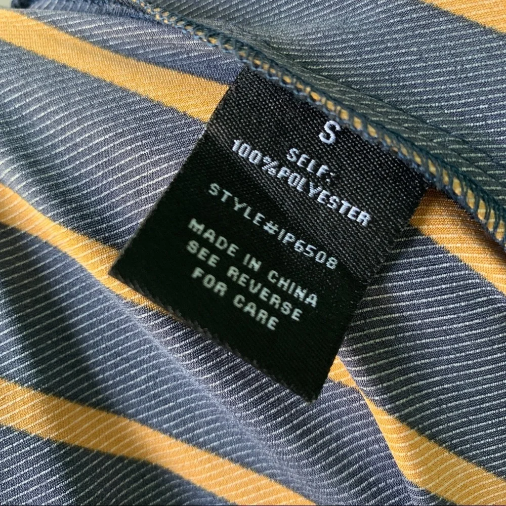 Windsor // Navy, Orange Striped Wide Leg Pants size Small ap2